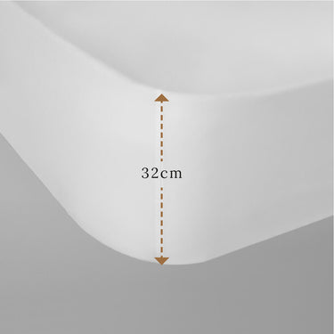 Luxury 500 thread count Egyptian Cotton sateen 32cm deep fitted sheet
